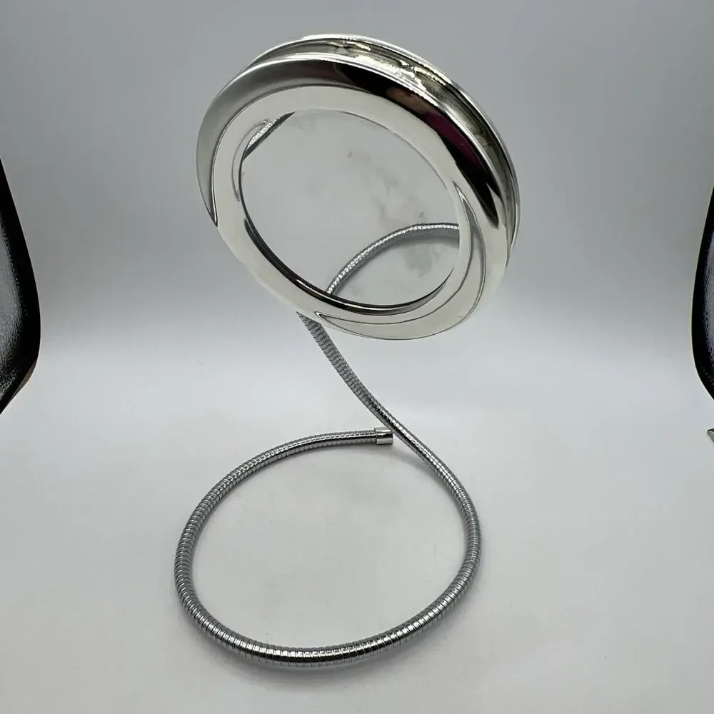 Joy Mangano Handy Hook Mirror 1X 5X Magnification Silver Gooseneck Travel 7